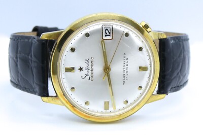 Vintage Sheffield Electronic Transistorized Herrenuhr / Quarz / Vergoldet