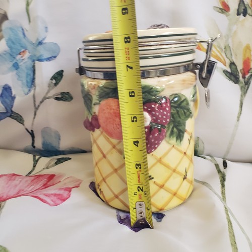Vintage Canister Gourmet Home Pineapple Hinged Sealed - Picture 4 of 5