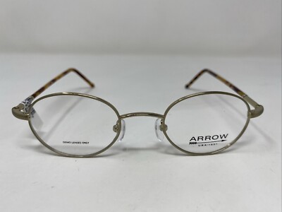 Arrow Eyewear 113 GLD 42-20-140 Gold Metal Full Rim Eyeglasses Frame US10