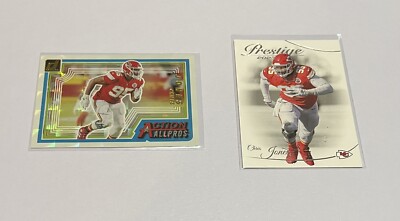 Chris Jones 2023 Donruss Action All Pros #AAP-9 & Prestige #142 Chiefs