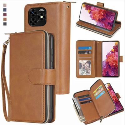 For Umidigi G5 Mecha Wallet Case 9Card Zipper Slots Kickstand Flip Leather Case