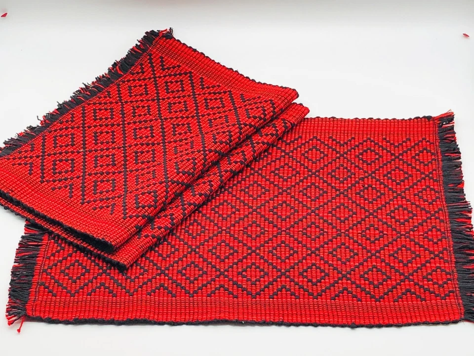 2er Set Tischsets / Platzset / Tischmatten, 100% handgefertigte Wolle 🧶Tischset