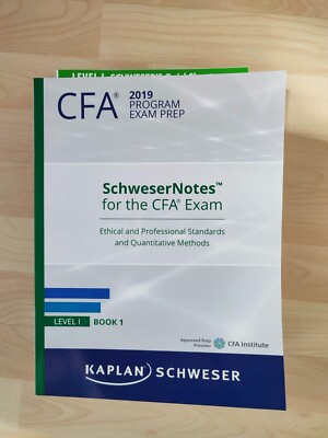 CFA Level 1 (Level I) 2019 Kaplan SchweserNotes 1-5, Practice Exams ...