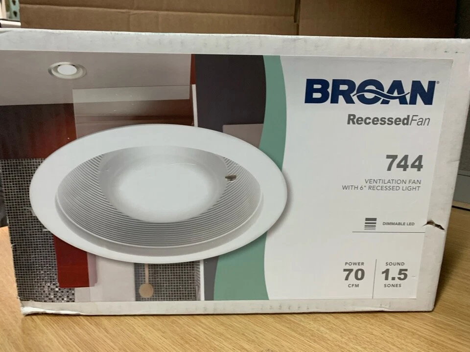 Broan 1.5-Sone 70-CFM White Lighted Bathroom Fan 784891951244 | eBay