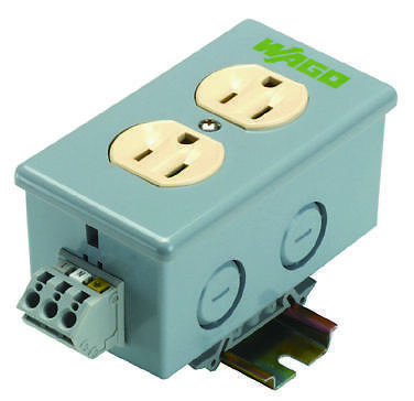 1PC WAGO - 51017543 - Power Entry Connector, Duplex Outlet, NEMA 5-15R, 15 A, 1
