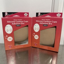 Hollywood Fashion Secrets Silicone Adhesive Bra Size B - Set of 2 NEW