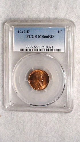 1947 D Lincoln Wheat Cent PCGS MS66 RED GEM 1C Coin PRICED TO SELL QUICKLY!