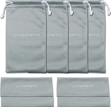 4Pcs Microfiber Soft Sunglasses Pouch Small Drawstring Glasses Phone Storage Pou