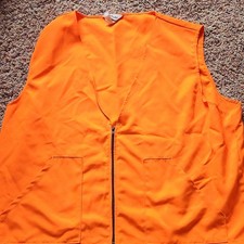 Walls Blaze Orange Solid Full Zip Hunting Vest, Unisex Adult Large