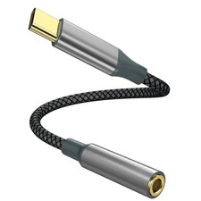 USB C to Aux Audio Dongle Cable Cord, Type C to 3.5mm Female Headphone Jack