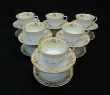 Vintage Noritake Allure Cup(s) & Saucer(s) Pink Roses Mint Condition Multiples