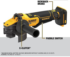 New DeWalt DCG416B 20V MAX BL Li-Ion 4-1/2 in - 5 in Angle Grinder (Tool Only)