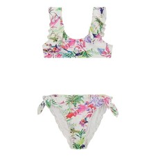 Costume Bikini Guess Floreale Con Balze Bambina