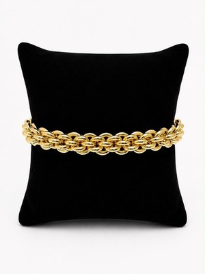 14K Gold Plated Cuban Link Bracelet | Luxury Chunky Chain Bracelet for Men & Wom