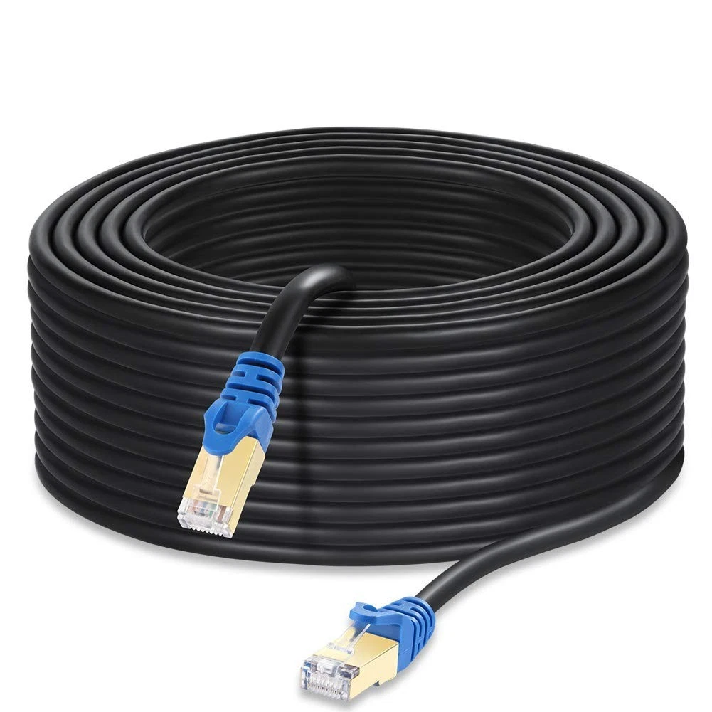 Alcasa Cat7 Cavo Di Rete S/FTP 50m, Arancione, Gigabit 1000 MHz, Filo Di Rame Puro, LSZH, Guaina Senza Alogeni, Classe FRNC