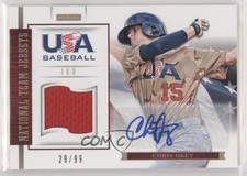 2012 USA Baseball National Team 18U Jersey Signatures 29/99 Chris Okey Auto a2v