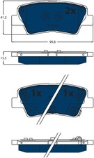 TRW Bremsbelagsatz Scheibenbremse ELECTRIC BLUE GDB2531BTE für HYUNDAI i30 PDE
