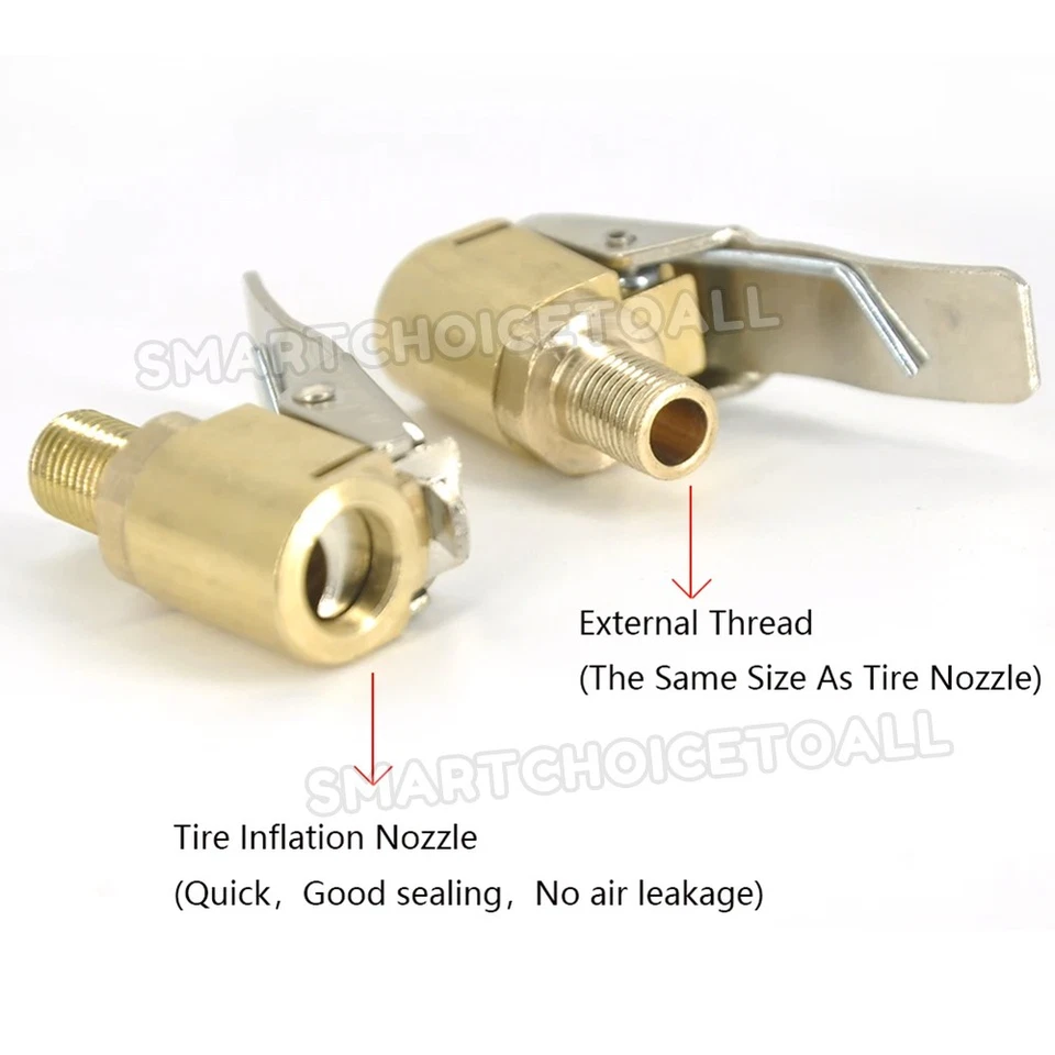 2PCS 8MM Car Tyre Wheel Tire Air Chuck Inflator Pump Valve Clip Connector Adapte - image 3 of 4