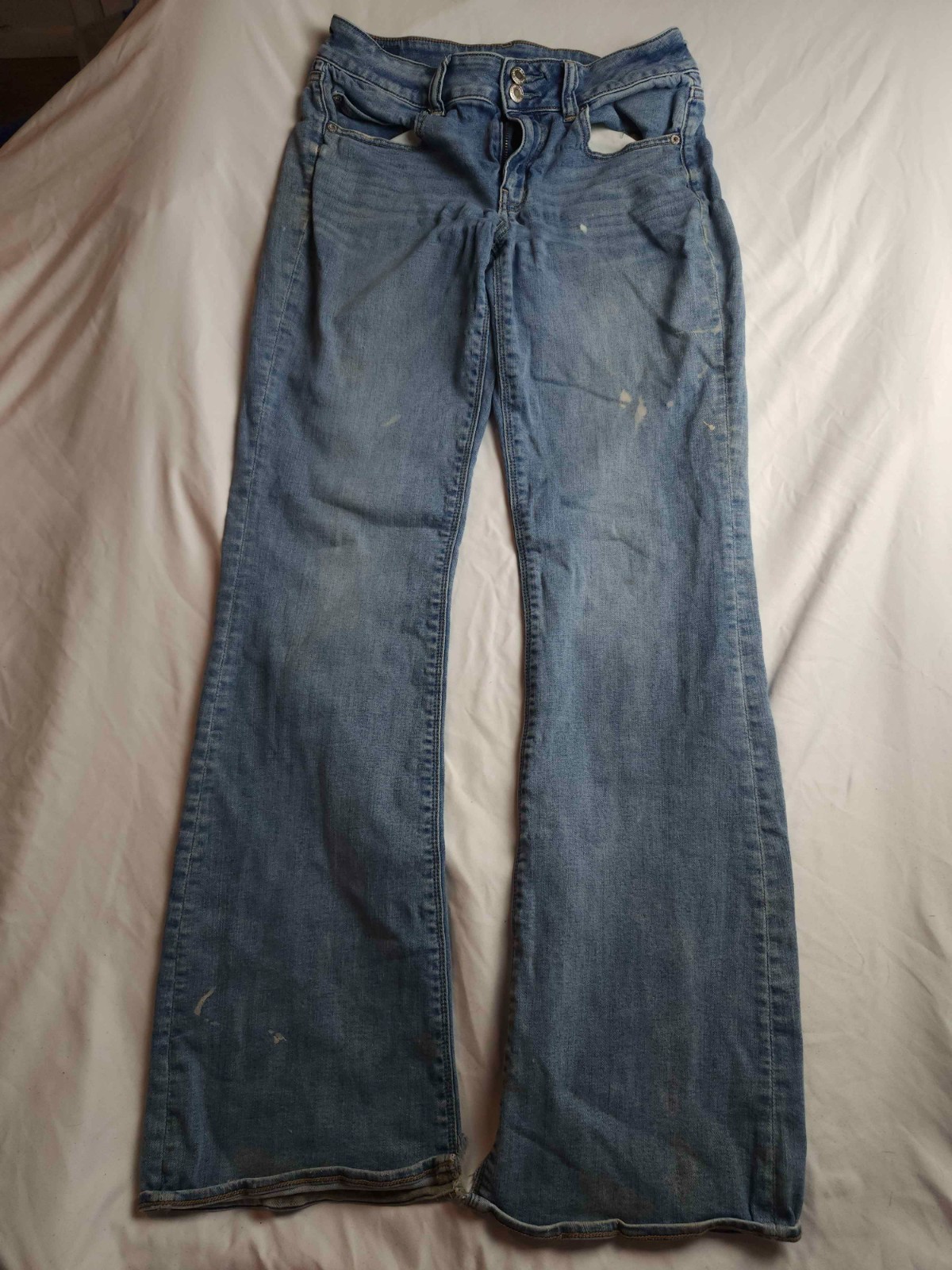 American Eagle Next Level Stretch Jeans Womens Size 8 Long Blue Denim Bootcut