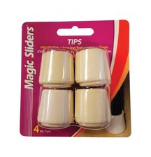 Magic Sliders 94511 White Round Rubber Furniture Leg Tips 1-1/8 in.