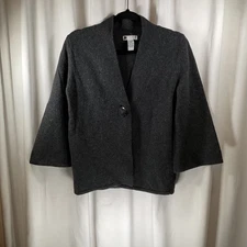 Carole Little One Button Lambswool Angora Blend Cardigan CottageCore Winter Med