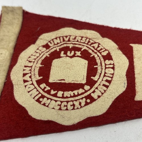 Vintage 30’s Indiana University Mini Pennant Rex Indianensis Universitatis LUX - Picture 3 of 6