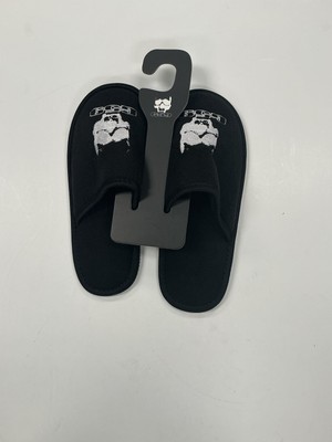 G59 Records House Slippers Black Size 8 New Logo Cozy Slide Shoes