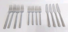 12 Hampton Silversmiths Ritz-satin flatware collection.