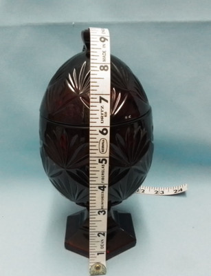 Luminarc Arcoroc Red Ruby Pedestal Lidded Candy Dish