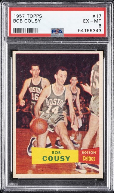 1957 TOPPS #17 BOB COUSY PSA 6