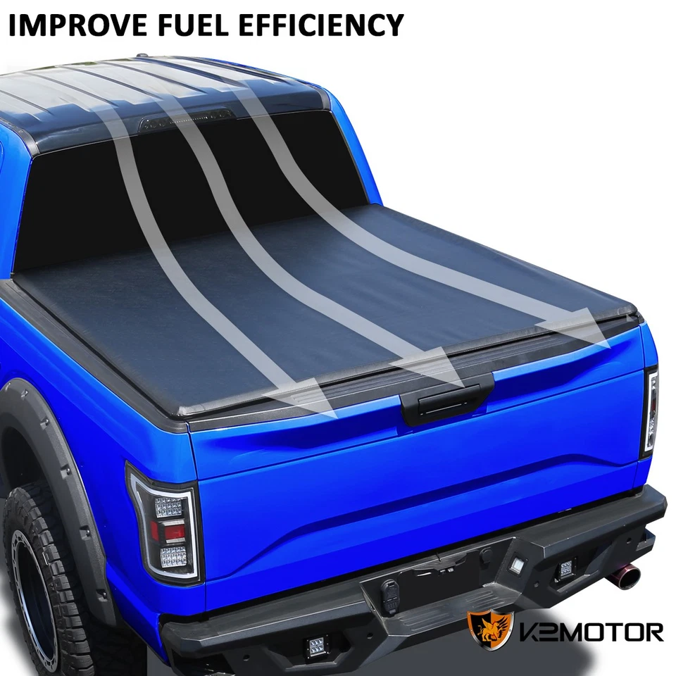 Fits 2004-2014 Ford F150 06-08 Lincoln Mark LT 6.5FT Soft Roll Up Tonneau Cover - Изображение 4 из 4