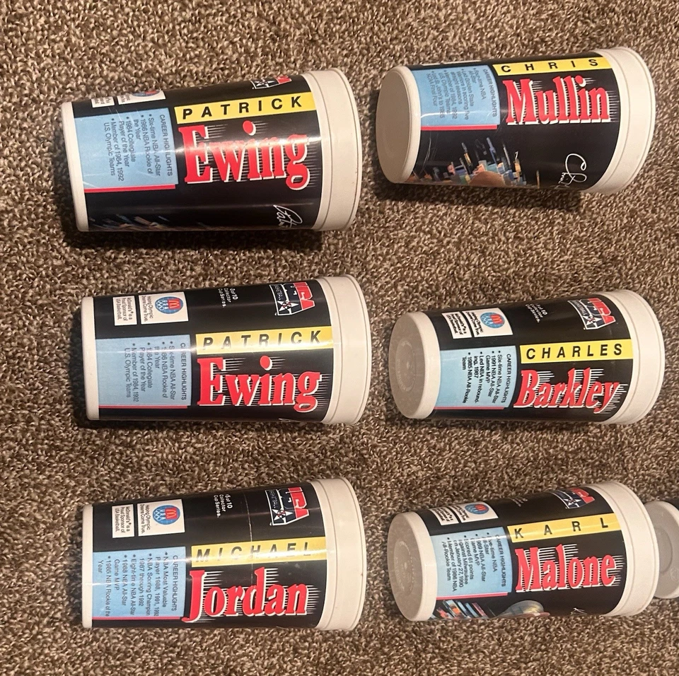 McDonald's Dream Team Cups  Jordan, (2)Ewing, Mullin, Barkley, Stockton & Malone - Image 2 of 4