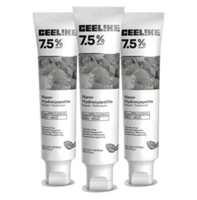 Ceelike 7.5% Nano Hydroxyapatite Toothpaste - 3 x 4.23 Oz
