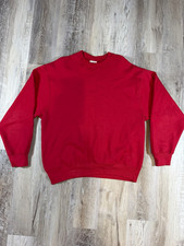 Vintage 90s Pro Spirit Select Sweats Red Crewneck Sweatshirt L Blank USA Made