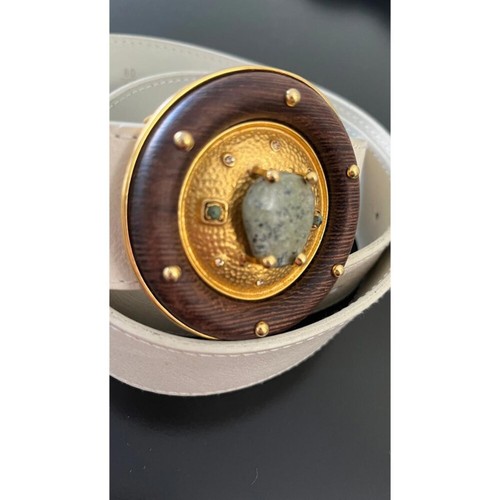AUTH VALENTINO GARAVANI PRECIOUS STONE GRIPOIX BELT - Picture 3 of 9