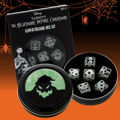 The Nightmare Before Christmas Glow in the Dark Oogie Boogie Dice Set - NEW  | eBay