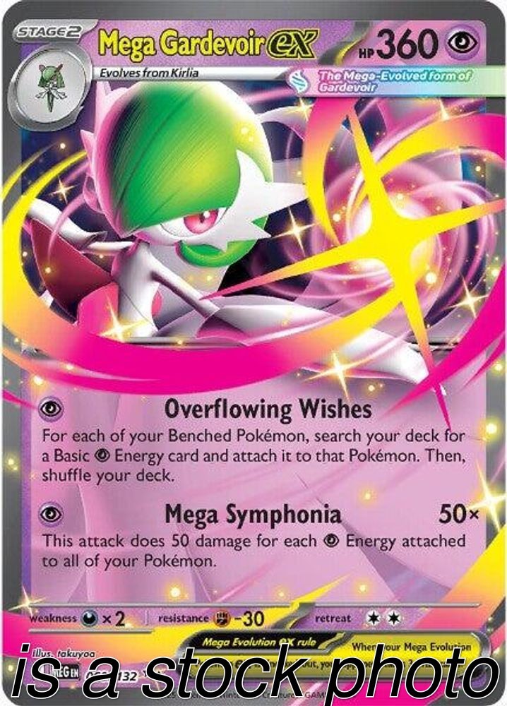 Mega Gardevoir ex 060/132 Mega Evolution Holofoil Pokemon (LP-NM)
