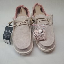 Hey Dude Wendy Chambray White Nut Size 6
