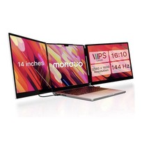 Monduo 14" Pro Triple Laptop Glass Screen Extender Dual 14" 2k Portable Monitors
