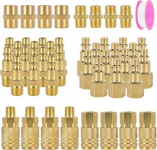 Juego de 45 Conectores para Manguera de Aire, Acoplamientos R&aacute;pidos 1/4" NPT