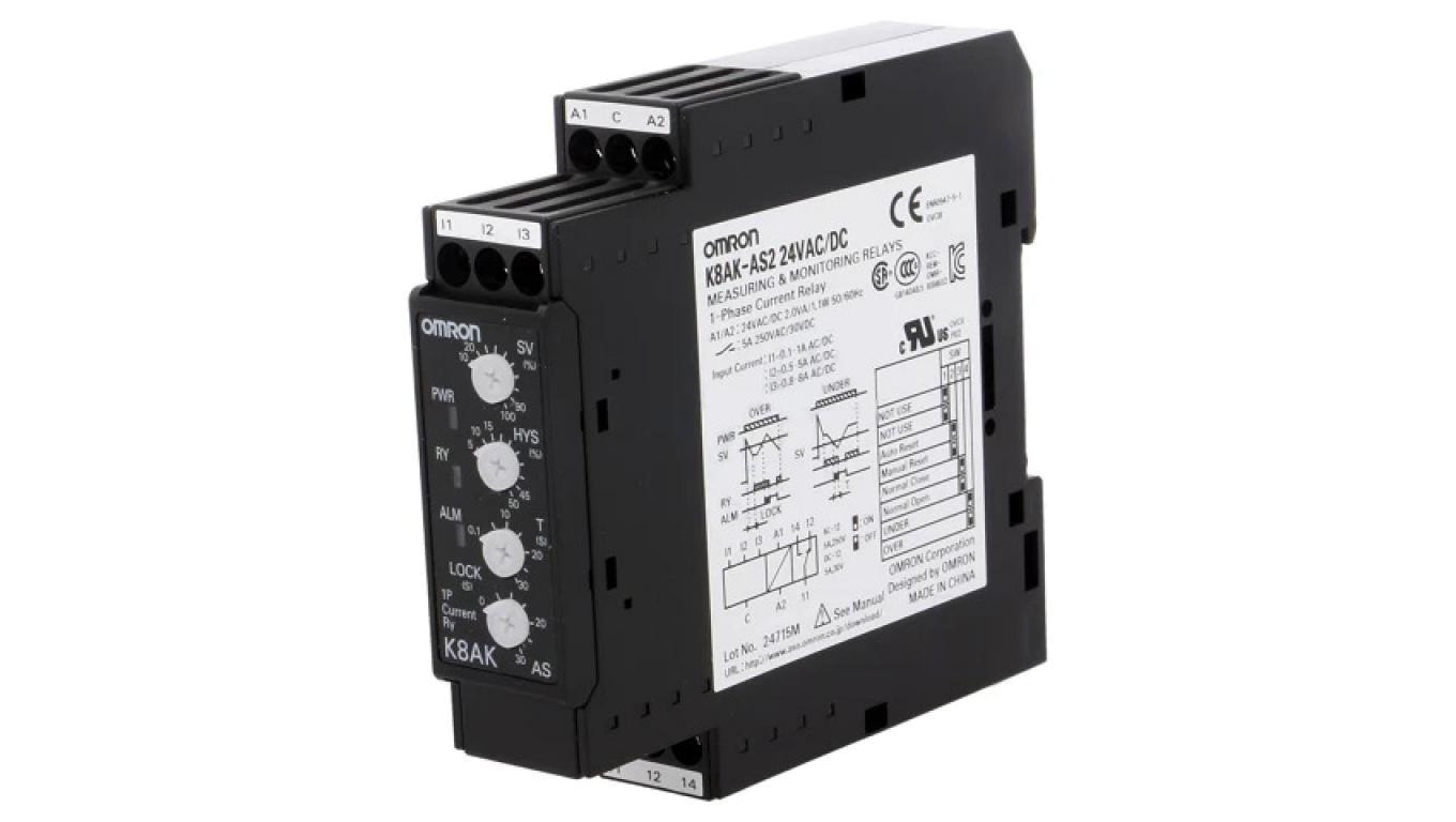 K8AK-AS2-24 AC and DC current monitoring relay module, supply voltage 24V /T2UK