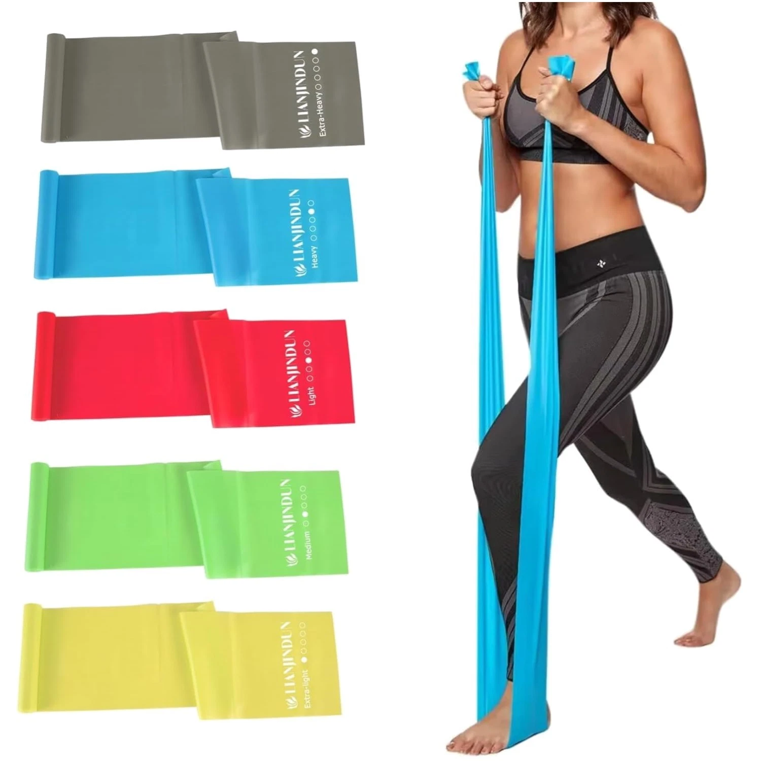 Exercise Bands Set for Pilates & Therapy