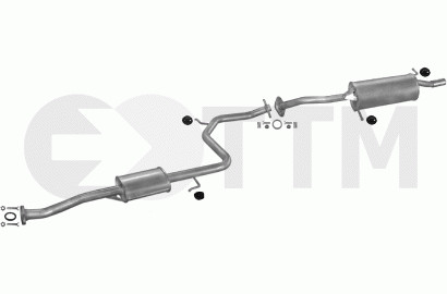 Silencieux d'échappement pour Mazda 323 Berline 4 portes 1.5 essence de 1994 à 1998