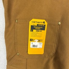 Carhartt Firm Duck Insulated Bibs Overalls Loose Fit Mens 2XL Tall OR4393-M NWT