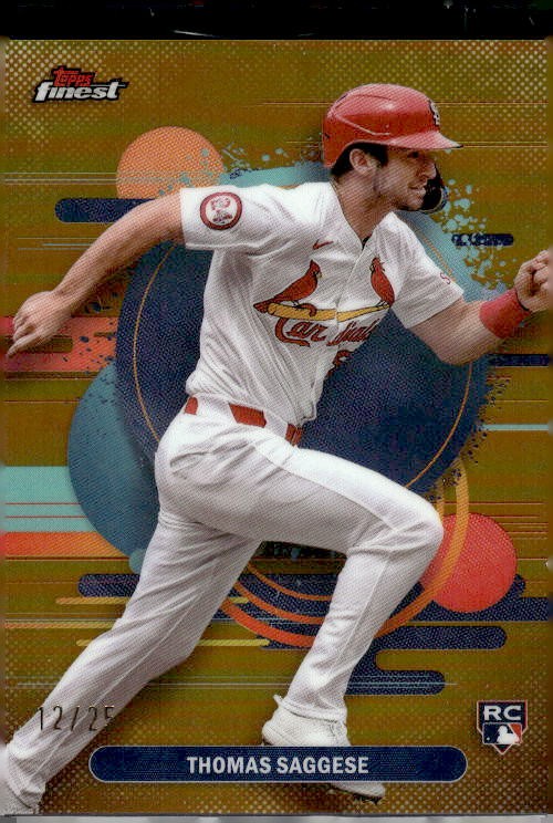 2025 Finest #102 Thomas Saggese Gold Refractors #/25