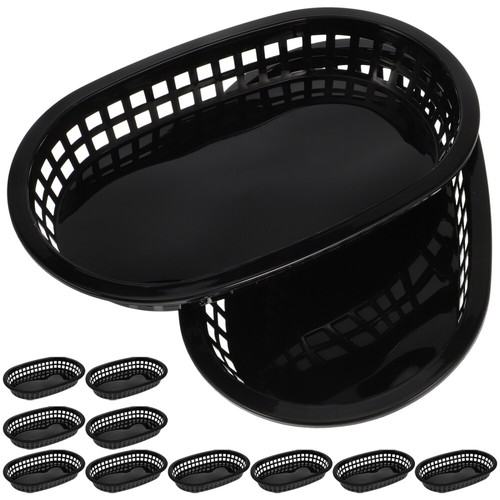 12 Pcs Fast Food Basket Boat Shaped Baskets Restaurant Style Trays