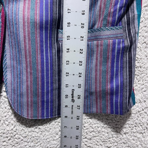 Alfred Dunner Purple Multicolor Striped Blazer Jacket Size 40 (Chest 46) - Picture 7 of 8