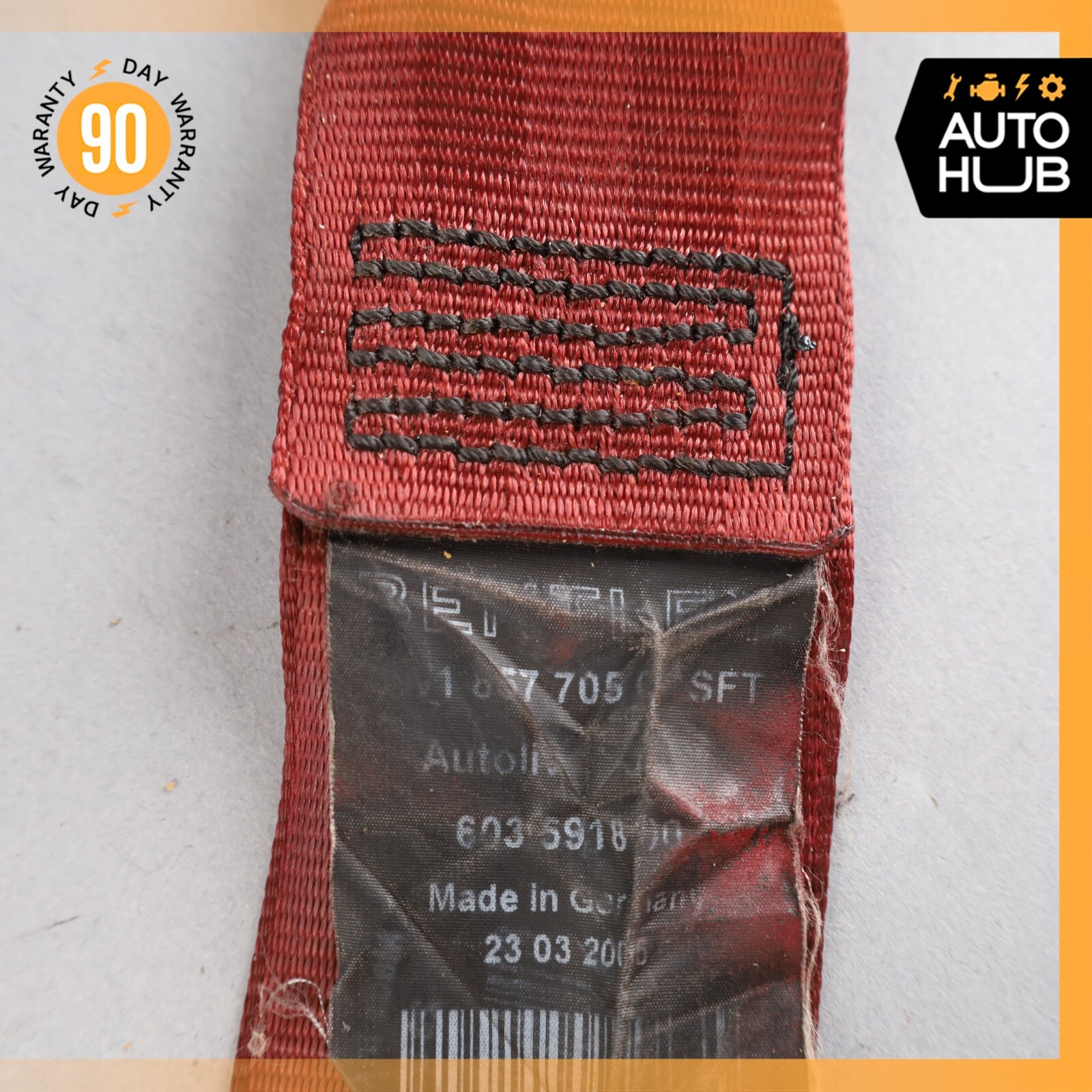03-06 Bentley Continental GT Front Left Driver Side Seat Belt Red OEM 73k