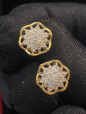 Collier En Or Rose 14K (585) Avec Diamant Central 0,80 Carats Rond Brillant Et Halo - Certifié, Taille 16 Pouces - Marque Jisha