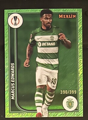 2023-24 Topps Merlin UEFA Club Neon Green Speckle /399 Marcus Edwards #116